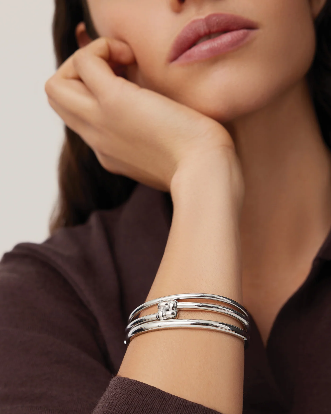 Slim Woven Square Bangle - Image 4