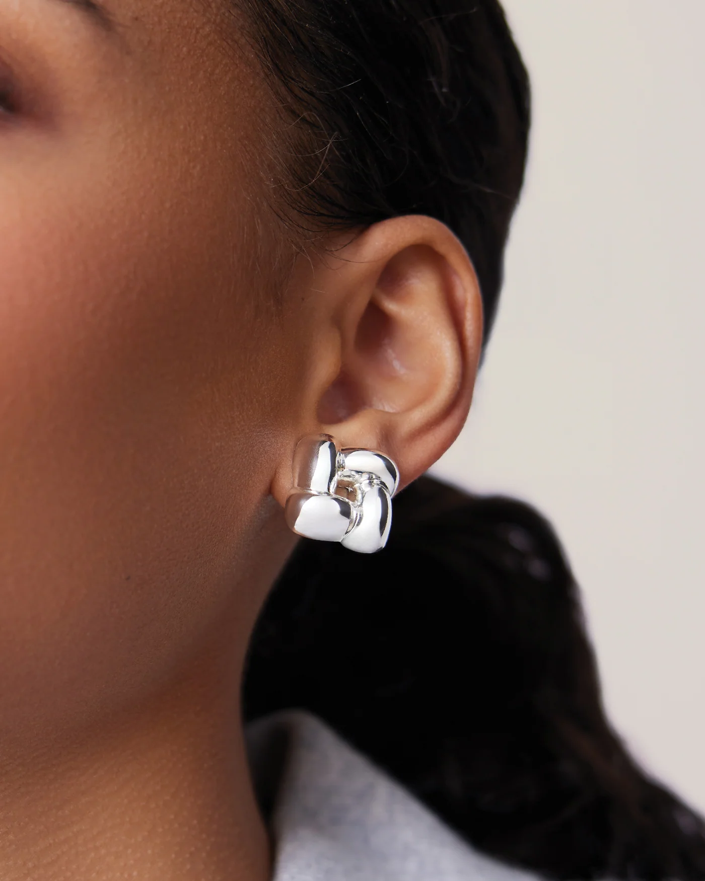 Small Woven Square Earrings - Image 4